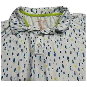 Tommy Bahama Shirt Boys X-Large (14) Active Short Sleeve Golf Polo Pixel Print